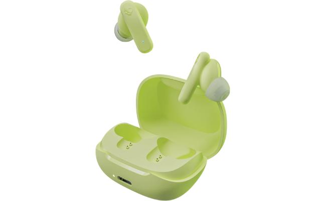 Skullcandy SMOKIN Buds Wireless Earbuds, Bluetooth Headphones, Noise Isolating Fit, Up to 20 Hours Battery, IPX4 Sweat and Water Resistant, Microphone for iPhone Android - Matcha